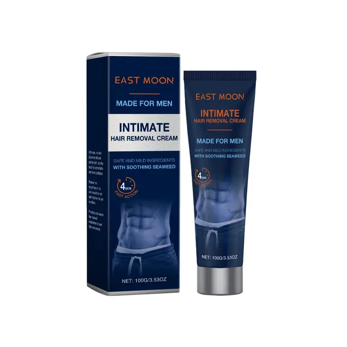 Crème dépilatoire pour hommes, nourrissante, indolore, non irritante, inhibe la pousse des poils cor