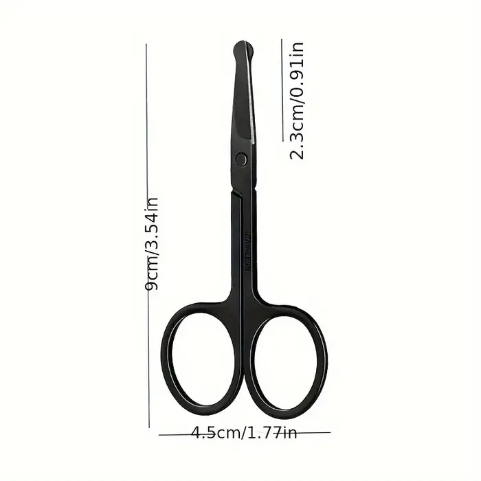 Ciseaux de coupe à tête ronde de précision-coupe de toilettage des poils du nez