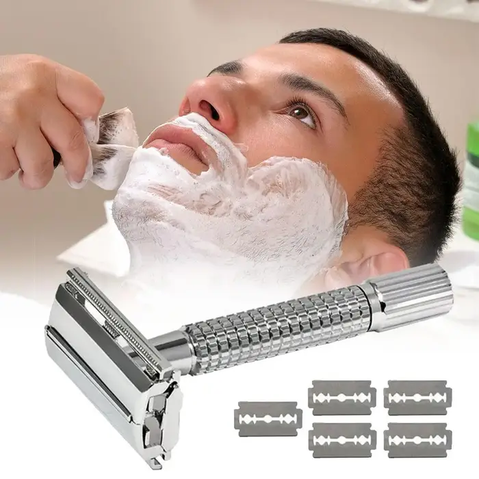 Rasoir de sécurité à Double bord + 5 lames