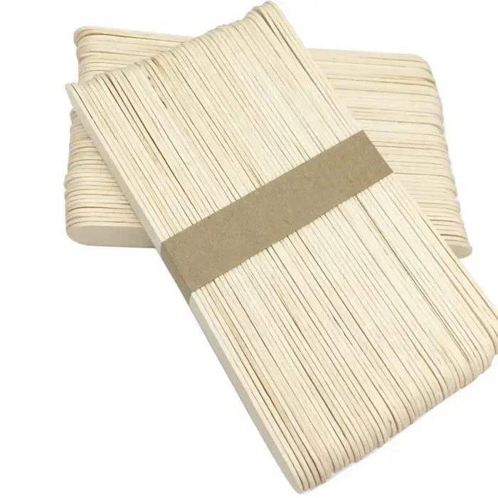 Grands bâtons applicateurs de cire larges, applicateurs de bâtons de bois pour perles de haricots de