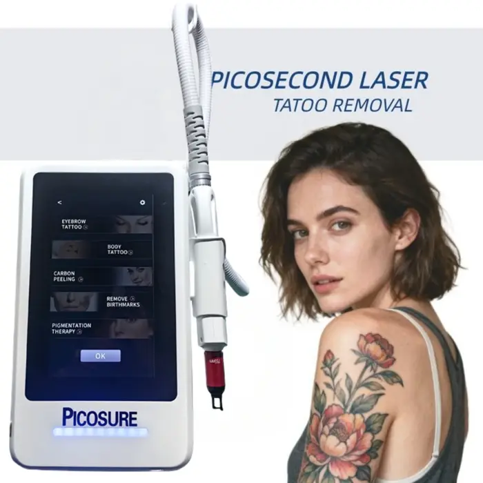 Nouvelle Machine Laser Picoseconde Portable Haut de Gamme 2025 pour l'Élimination des Tatouages, Pic