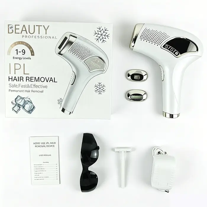 Nouvel outil de beauté - Appareil d'épilation IPL à domicile, refroidi par glace, sans douleur, pour