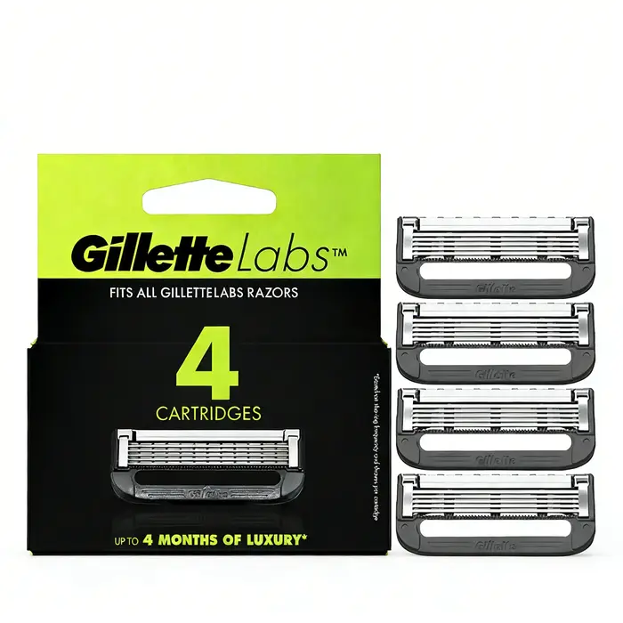 Rasoir Gillette Labs. Rasoir combiné pour homme. 1 manche, 5 recharges de lames de rasoir, comprend 