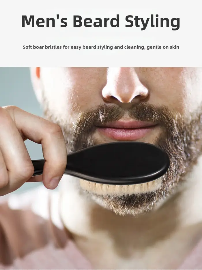 Brosse à barbe en poils de sanglier