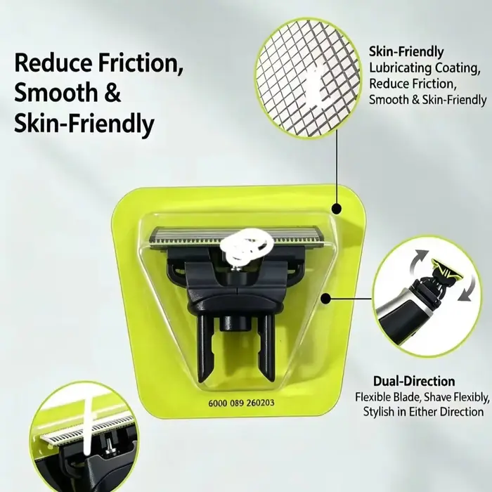 Compatible avec les petites têtes de rasoir à lame en T pour remplacement avec les modèles Oneblade 2533