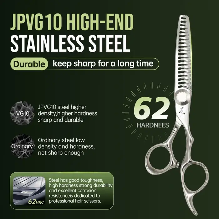 Ciseaux de coiffeur, ciseaux de barbier, ciseaux à cheveux, fabriqués en acier VG10 japonais, dents au design breveté, ciseaux à cheveux de qualité supérieure.