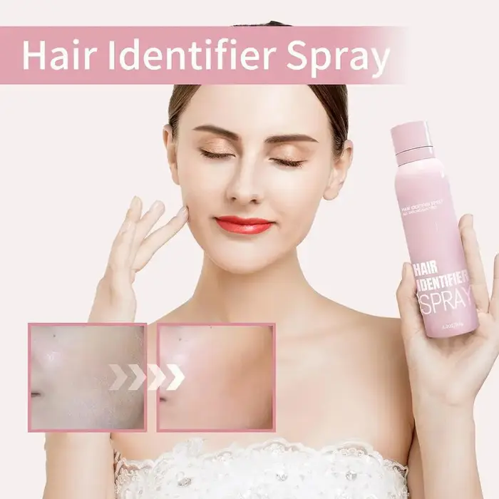 Spray identificateur de poils pour le rasage du visage