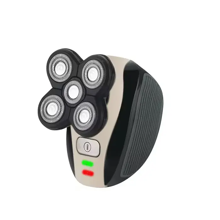 Kit de rasage électrique pour hommes, rechargeable, avec cinq têtes de rasoir – Tête de rasoir magique pour le rasage des poils du visage. Imperméable et lavable.