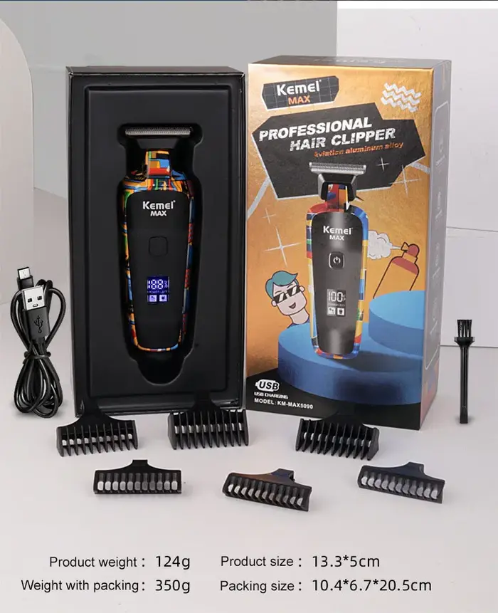 Kemei-Tondeuse à cheveux professionnelle pour hommes