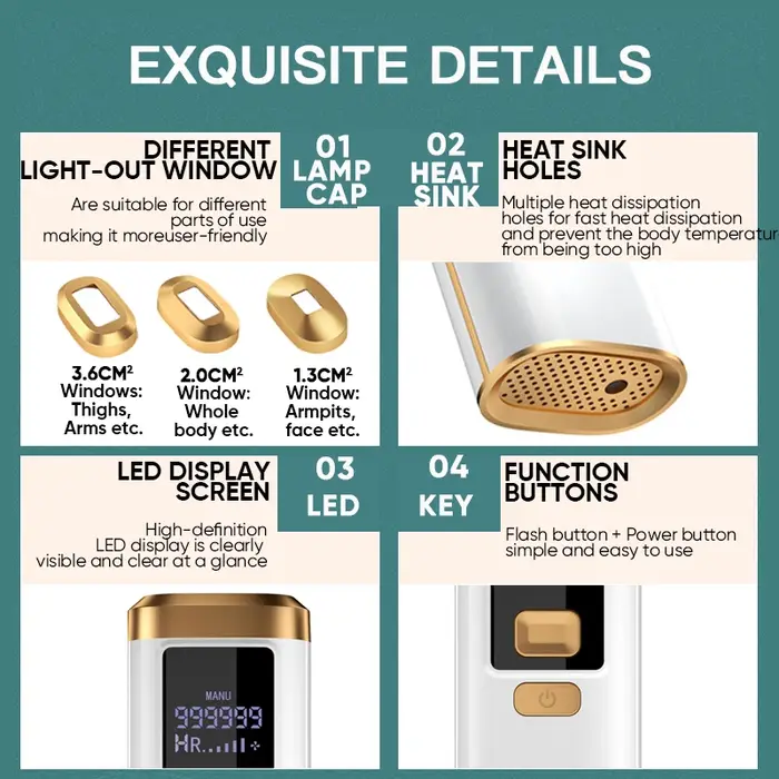 Épilateur laser flash pour femmes et hommes