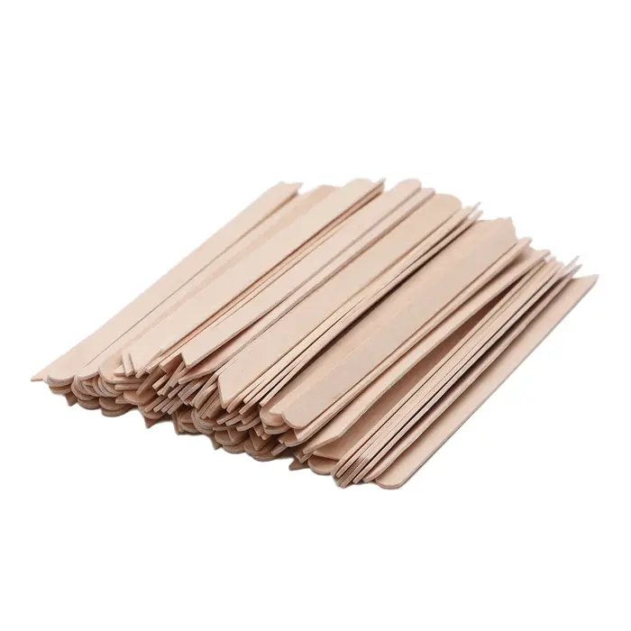100 bâtonnets jetables en bois pour l'épilation corporelle