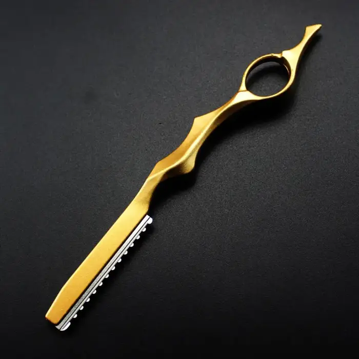 Rasoir professionnel pour la coupe des cheveux - Couteau de barbier en acier inoxydable pour usage en salon - Outil