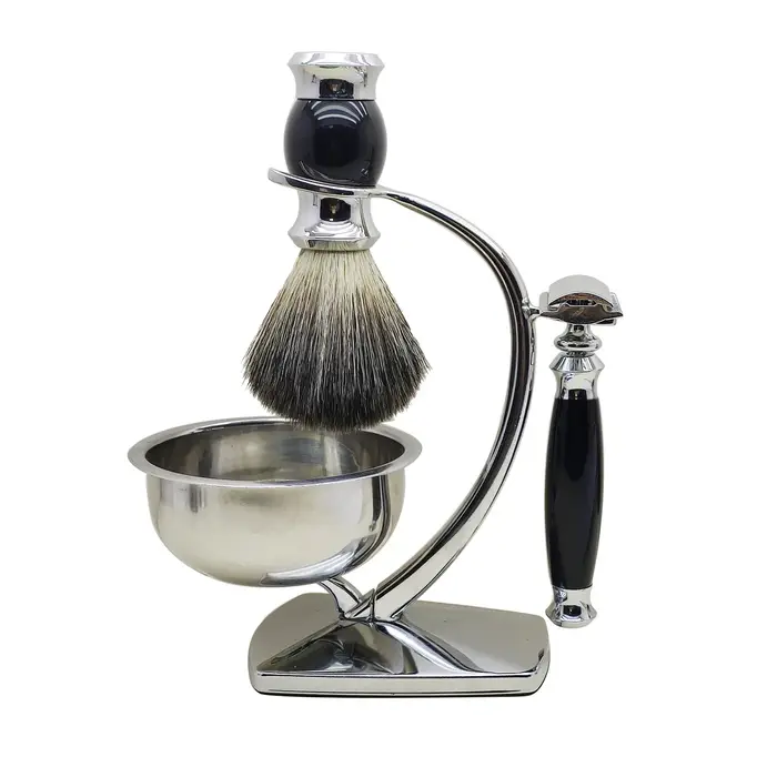 Kit complet de rasoir 4 en 1 avec support