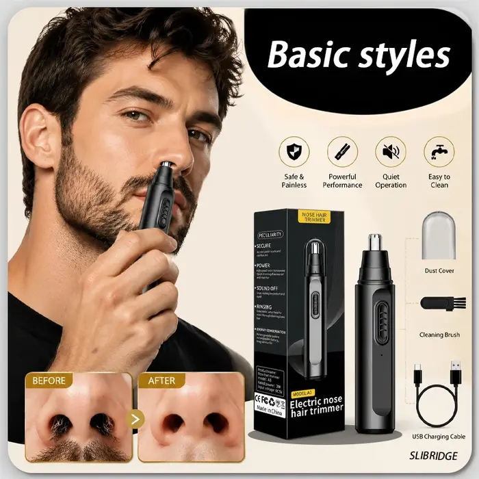 Tondeuse électrique rechargeable pour poils du nez, des oreilles et des zones localisées, rasoir de