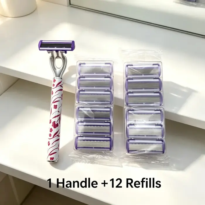 Rasoir de sécurité classique à 6 lames pour le rasage des hommes et l'épilation des femmes, lames de rasage, rasoir manuel