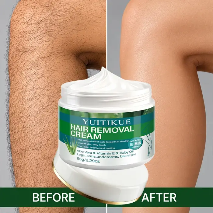 Crème dépilatoire à l'aloe vera et à la vitamine E 65g