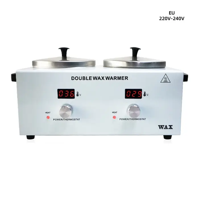 Chauffe-cire électrique à double pot avec écran LED, épilation de la peau, température réglable, idé