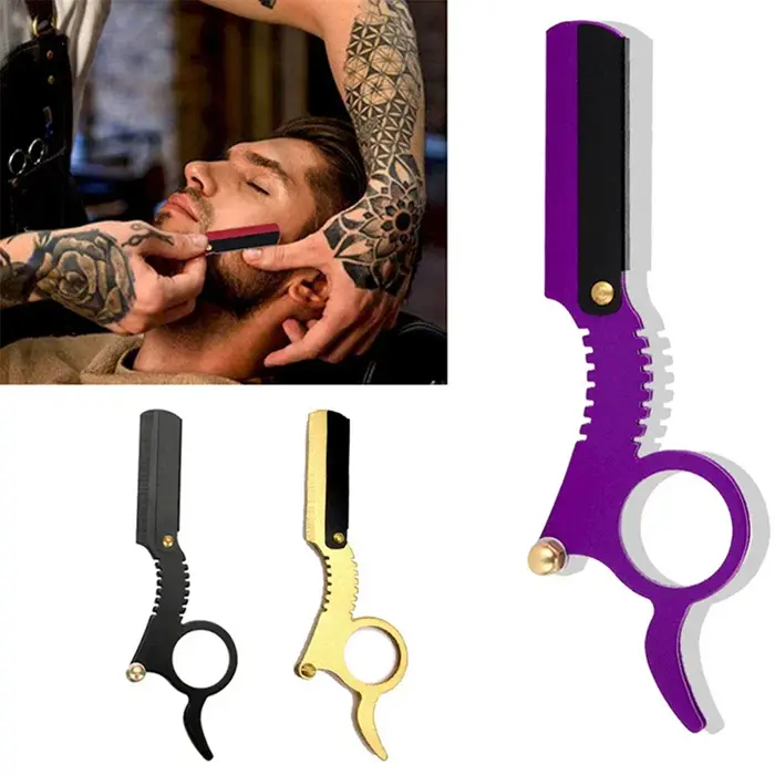 Outil de rasage de coupe de cheveux de rasoir de barbier manuel-lames