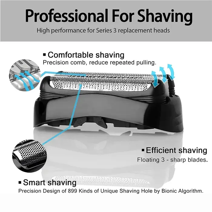 Tête de rechange 32B 32S Série 3 pour rasoir électrique Braun ProSkin