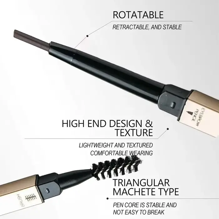 Crayon à double tête imperméable avec brosse