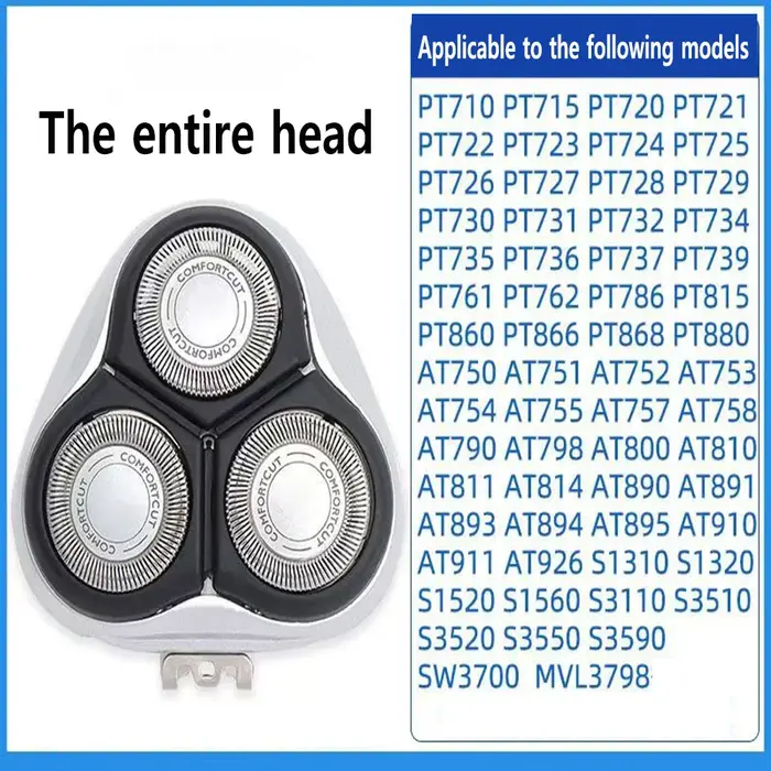 Tête de rasoir de rechange HQ64 pour Philips AT750 AT890 PT860 PT866 AT798 PT721 PT722 PT720 PT725