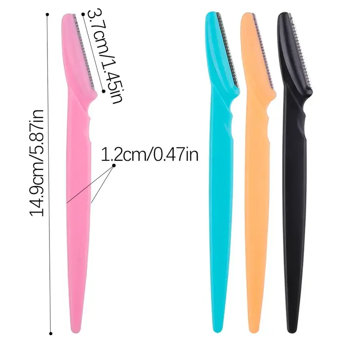 3/10 pièces épilation des sourcils coupe-épilation couteau de sécurité maquillage grattoir rasoir