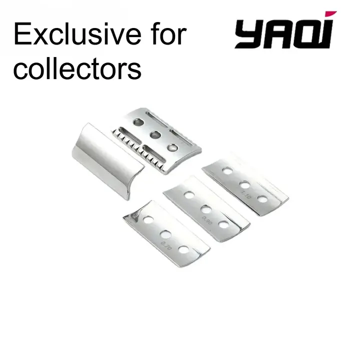 Tête de rasoir de sécurité YAQI Trifecta 2026 réglable en acier inoxydable 316 poli, pour collection, avec différentes espaces entre les lames