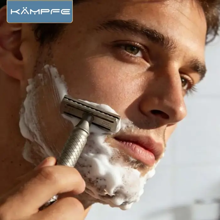 Rasoir de sécurité pour homme en alliage de titane, usinage de précision CNC KAMPFE, cadeau pour pet