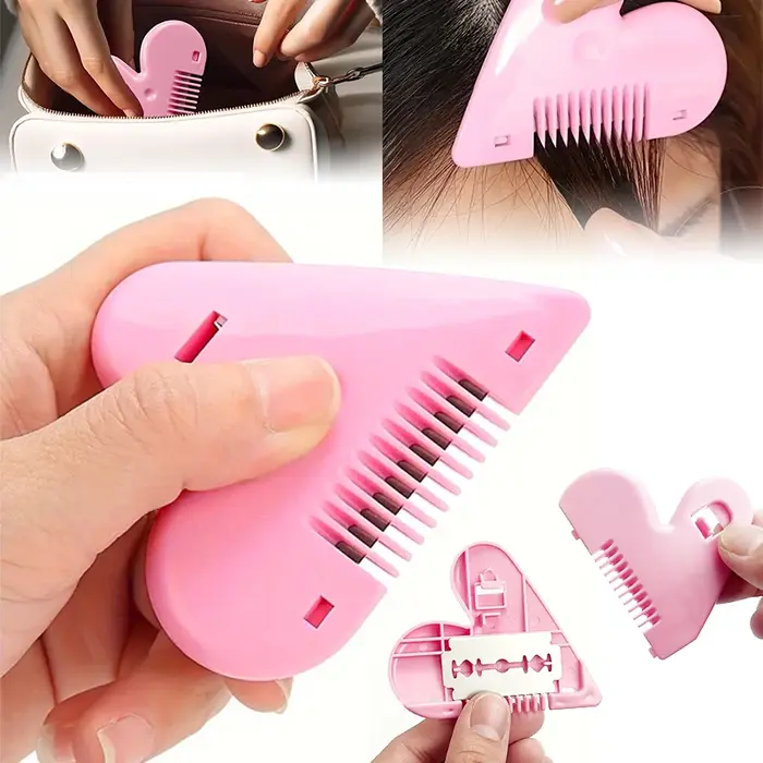 Tondeuse à poils pubiens rose portable de haute qualité pour femmes - Outil de façonnage discret et