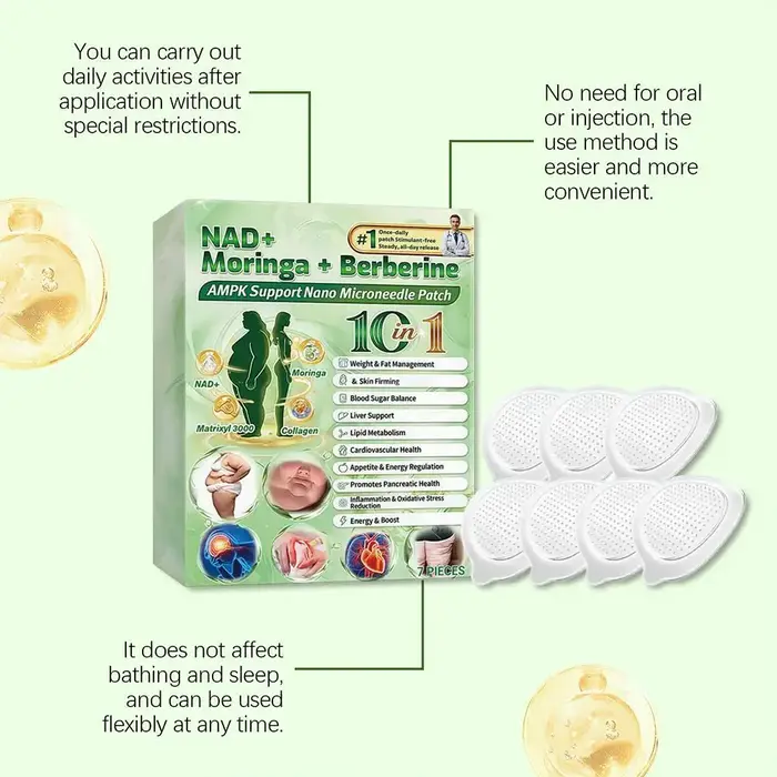 Patch Microneedle Moringa pour le Soin Corporel – Soutien Naturel au Métabolisme Énergétique
