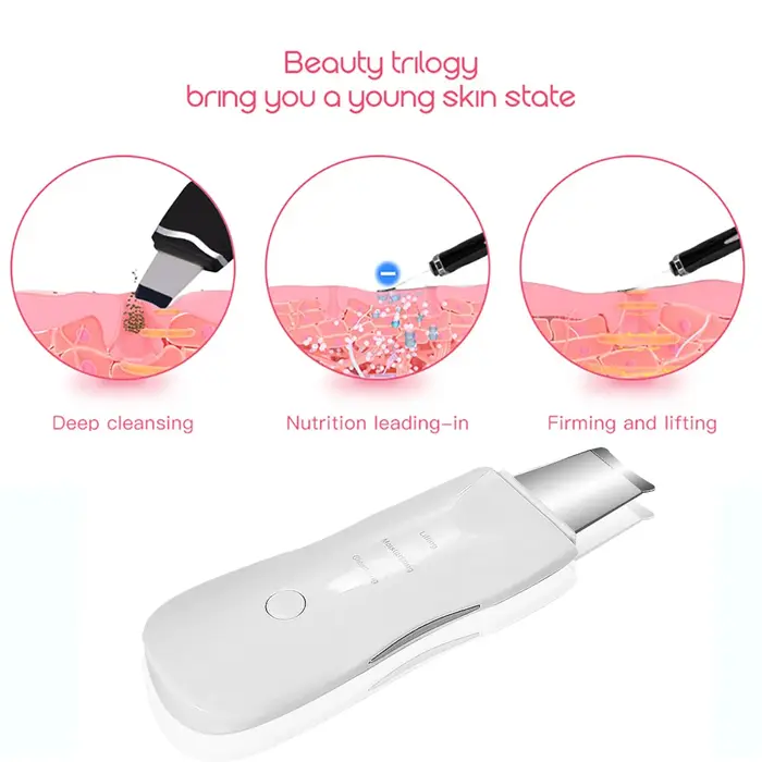 Épurateur de peau à ultrasons à vibrations profondes