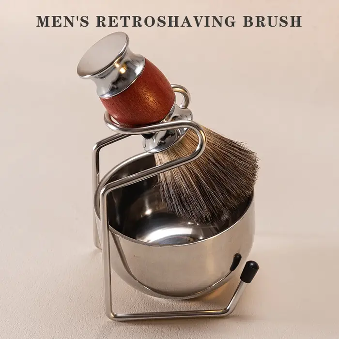 Ensemble de brosse et bol à raser pour homme