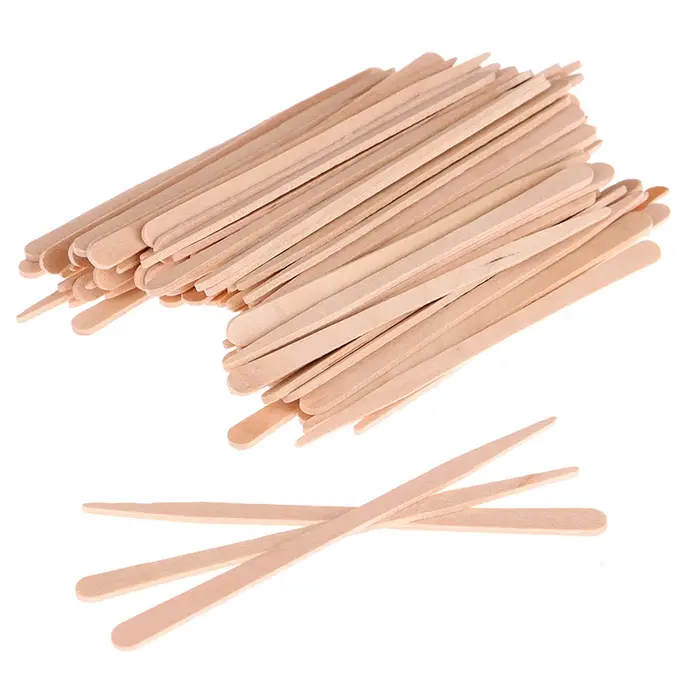 Bâtons d'épilation jetables en bois pour femmes
