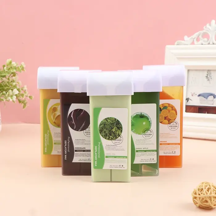 Cartouche dépilatoire pour bikini, 100g, avec rouleau, crème chaude, réchauffeur