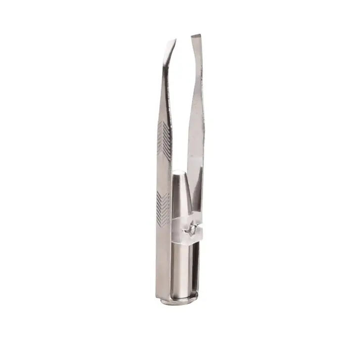 Pince à sourcils en acier inoxydable avec lumière LED, pince à sourcils éclairée professionnelle, pi