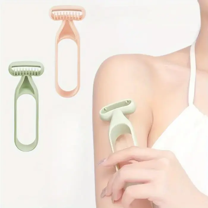 Épilateur manuel à lame en acier inoxydable - Rasoir miniature portable pour les aisselles et le cor
