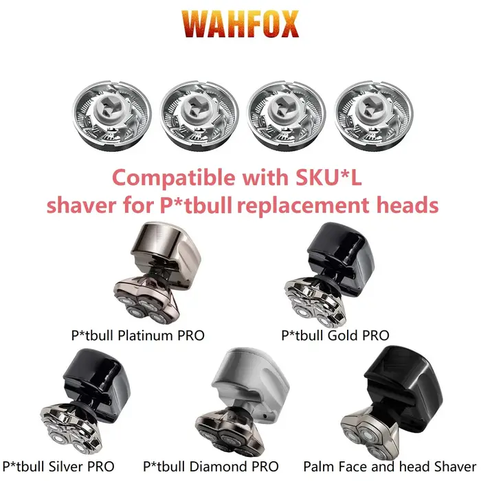 WAHFOX tête rasoir lames de rechange pour SKULL SHAVER Pitbull Carver PRO 4