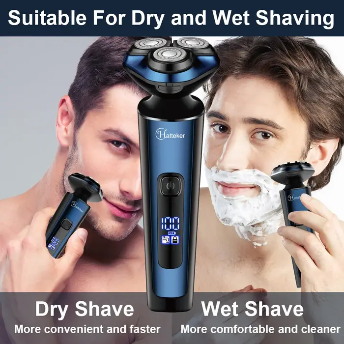 Rasoir électrique rotatif HATTEKER pour homme