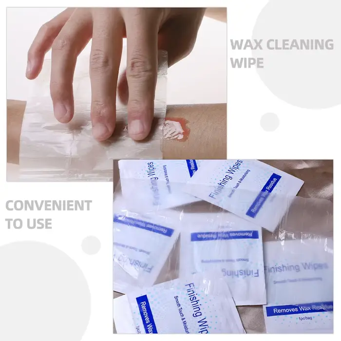 20 pièces épilation cire nettoyage huile Pack corps bandes dissolvant