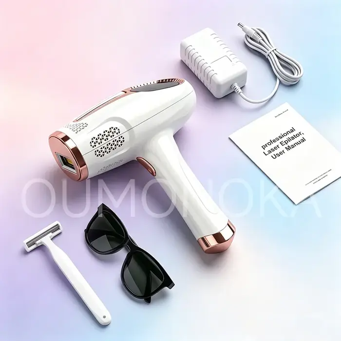 Épilateur laser permanent IPL, machine d'épilation, tondeuse faciale et bikini pour hommes, rasoir pour femmes pour une peau lisse, rasoir à poils