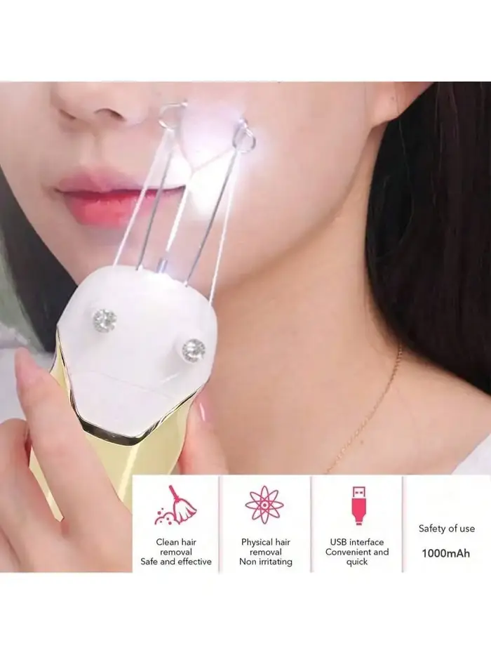 Épilateur électrique pour le visage USB Rechargeable épilation