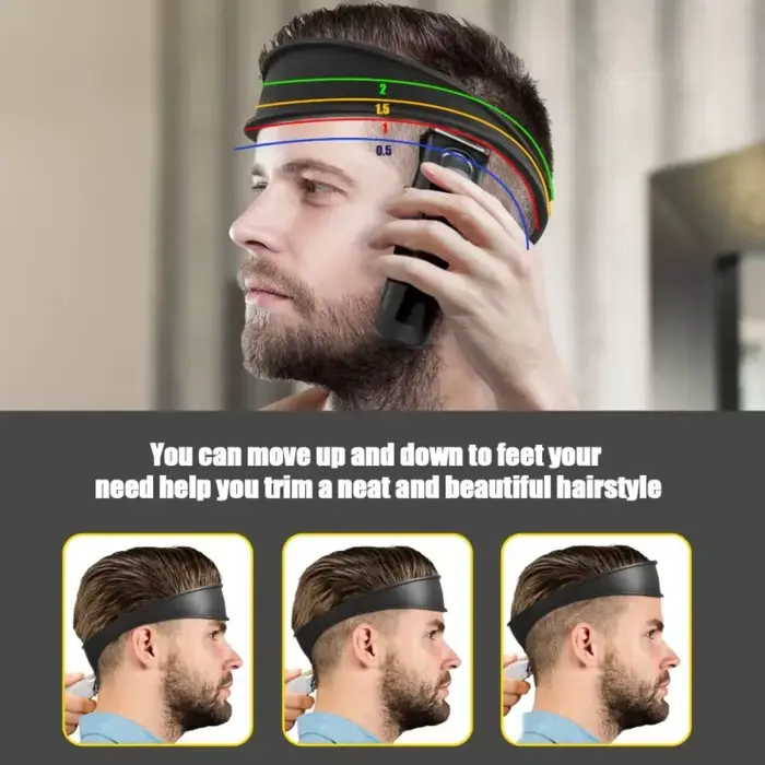 Bande de sauna incurvée en silicone pour la coupe des cheveux à la maison, modèle de rasage, guide d