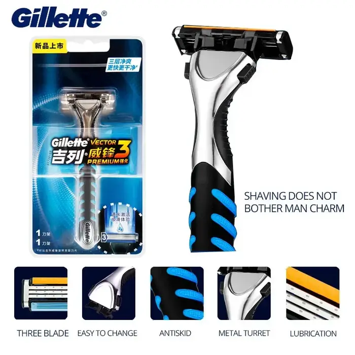 Gillette Sensor Excel rasage lames de rasoir recharges pour hommes Vector3 sécurité