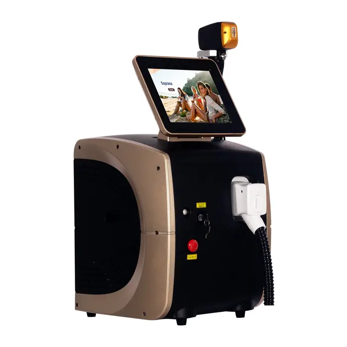 Appareil professionnel d'épilation au laser diode 808nm à 10 barres avec tête de refroidissement pour épilation complète du corps et des aisselles, salon de beauté