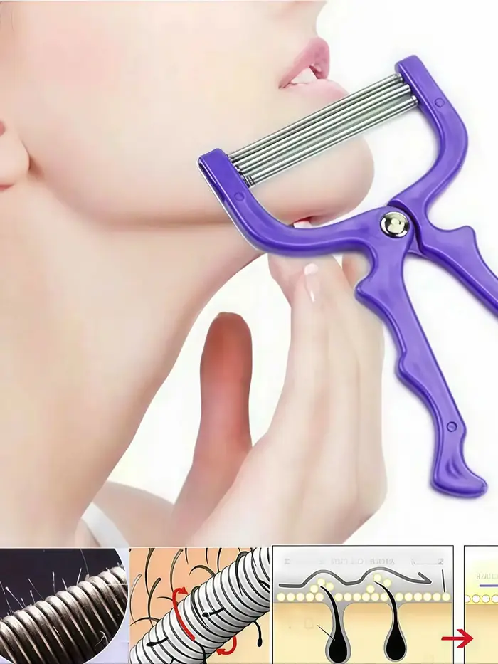 Outil de soins du visage et du corps, bâton d'épilation au fil à ressort, outil de maquillage, outil