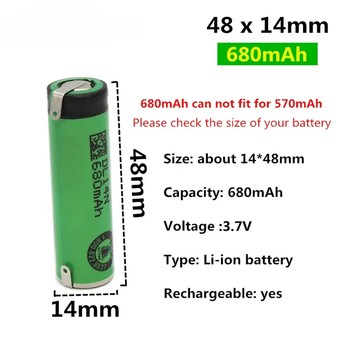 Rasoir 6300 6400 Batterie pour Philips Senso Touch