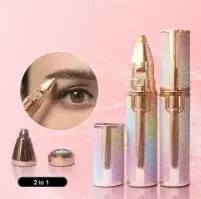 Épilateur pour le visage lumière LED rasoir indolore lame de tondeuse épilation du visage 2 en 1 ras