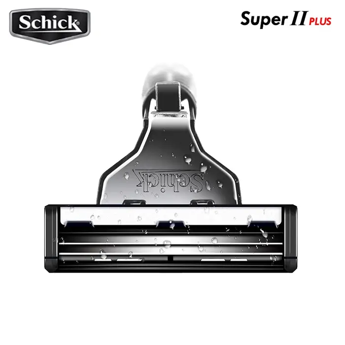 Schick – lames de rasoir pour le visage Super II PLUS, Double lubrification, vitamine B5, 48 pièces