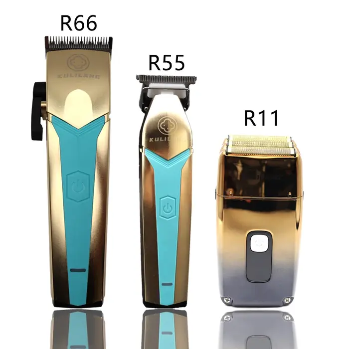 Kulilang R66 R55 R11 Kit de tondeuse à cheveux professionnelle pour hommes