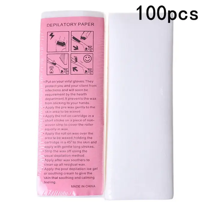 100/200/500/1000 pièces non tissé corps tissu cheveux enlever cire papier rouleau épilation épilateu